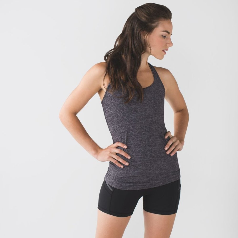 LULULEMON navy cool racerback heathered